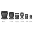 thumbnail image 3 of 2/5/10/20/30 pcs Adjustable Hardware Dual Plastic Black Curved Buckle Side Release Buckles Backpack Belt Parts Paracord Bracelet Lock 5CM 5PCS, 3 of 8