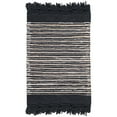 thumbnail image 2 of SAFAVIEH Vintage Leather Aaron Stripe Fringed Area Rug, Black/Multi, 3' x 5', 2 of 2