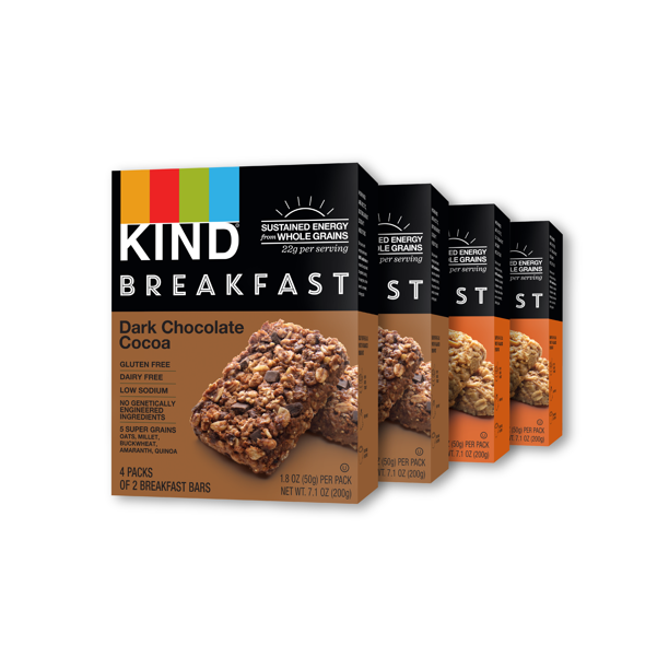 KIND Bars, Dark Chocolate Cocoa Protein & Peanut Butter Protein Breakfast Bar Variety Pack