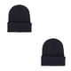 thumbnail image 3 of Minnieouse Beanie Hat Gorros de punto Gorro de calavera ajustable Manga de moda Hilado multifuncional Accesorios para el cabello a prueba de Gris oscuro 2piezas, 3 of 6
