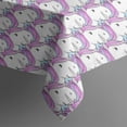 thumbnail image 4 of White and Purple Unicorn Pattern Rectangle Tablecloth 60"x120",Waterproof Polyester Rectangle Table Cloth, Wipeable Spillproof Polyester Tablecloth for Dining, Camping, Indoor and Outdoor, 4 of 6