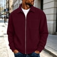 thumbnail image 6 of Men's Corduroy Jacket Sevevn Classic Soft Corduroy Zip Up Turn Down Collar Long Sleeve Chest Pocket Regular Fit Casual Coat Outwear for Daily Wear, 6 of 9