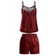thumbnail image 4 of Traje de dormir sin mangas con cuello en V liso a la moda para mujer Fridja  nalpqowj49144, 4 of 7