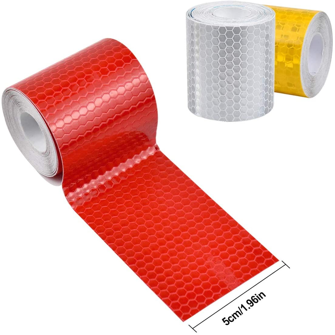 Red White Honeycomb reflective tape 1"X25yard-waterproof self-adhesive... 