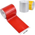 thumbnail image 2 of Reflective Tape Self Adhesive Warning Tape Reflective For Safety In The Dark 3 Rolls Weather Resistant Reflective Tape Reflectors Bicycle Reflector Sticker 50mm × 3 meters Red White Yellow, 2 of 5
