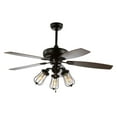 thumbnail image 2 of JONATHAN Y Lucas 52" Caged 3-Light Metal/Wood LED Ceiling Fan, Black, 2 of 8