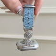 thumbnail image 3 of Floral Design Denim Band for Apple Watch 42(Series 1/2/3)/44/45/46/49mm, Elegant Metal Buckle Strap for Women Girls, Compatible with iWatch Series 1/2/3/SE/4/5/6/7/8/9 & Ultra, Skyblue Starlight, 3 of 8