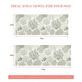 thumbnail image 6 of Coastal Sage Green Yoga Towel for Hot Yoga Non Slip, Ocean Coral Starfish Shell Modern Yoga Mat Towel Absorbent Yoga Sweat Towels Microfiber Hot Yoga Blanket for Bikram Pilates 26"x74", 6 of 7
