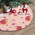 thumbnail image 3 of FMSHPON FlowersSnails Xmas Christmas Tree Skirt Stand Mat for Holiday Party Decoration Indoor Outdoor 48 inches, 3 of 3