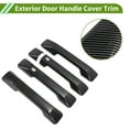 thumbnail image 4 of Cubierta de manija de puerta exterior trim delantera izquierda, delantera derecha, trasera izquierda, trasera derecha para Hyundai Santa Fe 2024-2025 fibra de carbono negra ABS, 4 of 7