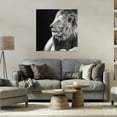 thumbnail image 3 of Stupell Industries Lion Portrait on Black Animals Photography Wrapped Canvas Art Print Wall Art, 30 x 30, 3 of 8
