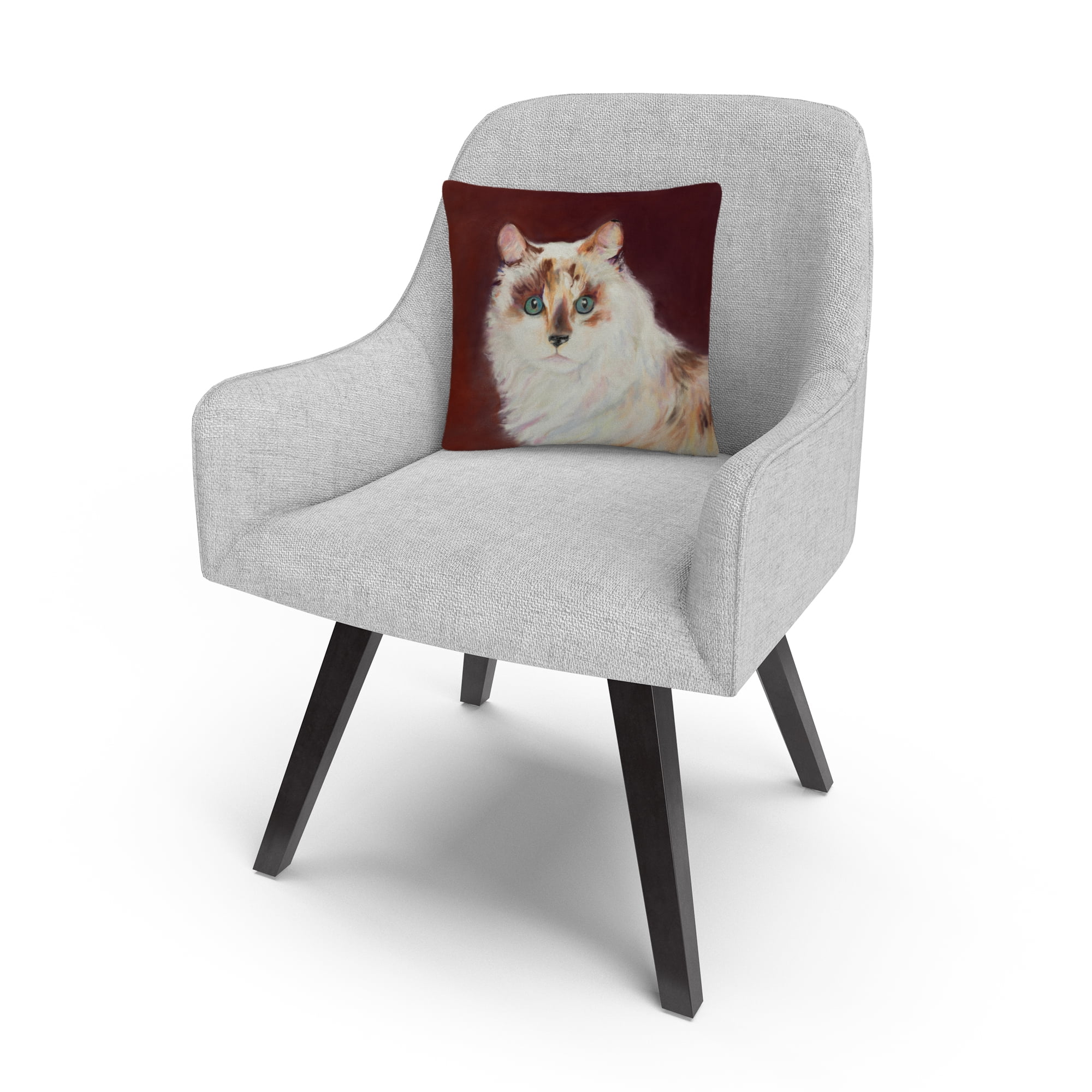 Capturing Eyes' Cat Red By Pat Saunders-White 16 X 16 Decorative Throw Pillow