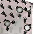 thumbnail image 4 of Ambesonne Cat Grommet Curtain, Black Silhouettes on Pink, 50" x 108", Pale Pink and Black, 4 of 6