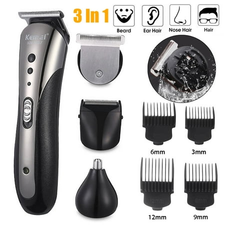 KEMEI All in 1 Rechargeable Hair Trimmer Cordless Electric Shaver Beard Nose Ear Shaver Hair Clipper Trimmer