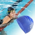thumbnail image 2 of Gorro de natación impermeable con patrón floral para mujeres, 1 pieza, azul, 2 of 6