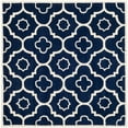 thumbnail image 2 of SAFAVIEH Chatham Diego Geometric Wool Area Rug, Dark Blue/Ivory, 7' x 7' Square, 2 of 7