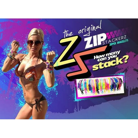 The Original Zip Stackerz Zipper Bracelets 12 Assorted Zipper Bracelets