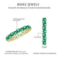 thumbnail image 5 of Rosec Jewels Lab Grown Emerald Eternity Band for Women - Heart Shaped Emerald Ring - AAAA Quality Certified - Ready to Gift, 18K Yellow Gold, US 9.50, 5 of 6