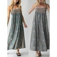 thumbnail image 2 of Raccmtaty Summer Dresses for Women 2024 Long Beach Dress Sleeveless Spaghetti Strap Floral Print Split Dress Midi Slip Dress, 2 of 8