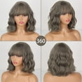 thumbnail image 5 of DOPI Short Ombre Blonde Wigs Wavy Bob Wig with Bangs Women Synthetic Curly Pastel Bob Wig for Girl Colorful Cosplay Wigs, 5 of 6