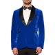 thumbnail image 1 of BLAZER DE HOMBRE CON SOLAPA CHIC INSPIRADA, TUXEDO DE VELVET CON UN BOTÓN, AJUSTE SLIM PARA BODA, CHAQUETA MARINO AZUL, 1 of 4