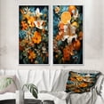 thumbnail image 1 of Designart "Tropical Tangle Orange Blue painting II" Abstract Collages Framed Wall Art Set Of 2 - Multi-Color Abstract Framed Canvas Set For Living Room Decor, 1 of 6