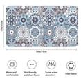 thumbnail image 3 of Blue Ethnic Geometric Pattern Bathroom Rugs Mat,Non Slip Microfiber Bathroom Rug,Rubber Backing,Soft Bathroom Mats for Bathroom Floor,Tub and Shower,17x30in(43x75cm), 3 of 5