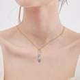 thumbnail image 3 of Elegante collar con colgante de cadena de piedras hexagonales de cristal para uso diario en fiestas. E, 3 of 6