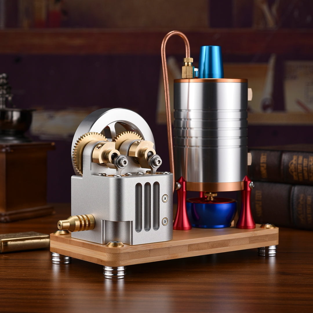 ENGINEKIT K007 One-way Piston Vertical Steam Large Cylinder Piston Steam Engine Model Kit Education Adult Kids
