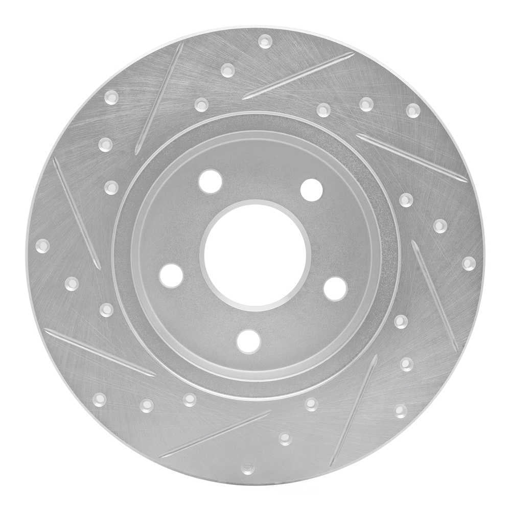 Dynamic Friction Company 631-20013R DFC Brake Rotor - Drilled And Slotted - Silver