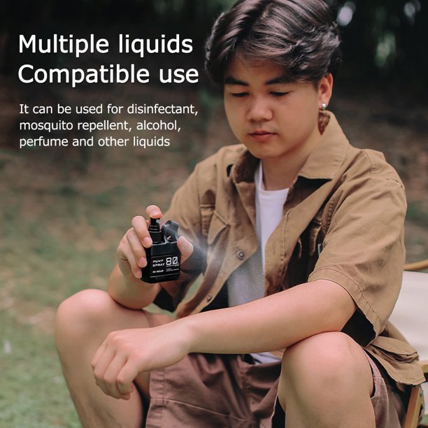 Botella atomizadora de 80 ml Botella portátil con bomba de aerosol Suministros multifuncionales (Negro)