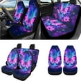 thumbnail image 2 of Uorisanigo Flaming Butterfly Front & Rear Auto Seat Covers with Wheel Cover Protector,Seat Belt Strap Pads,Headres,Car Coasters,Armrest Cushion,Gear Shift,Handbrake Covers,18-Pack,Universal Fit, 2 of 7