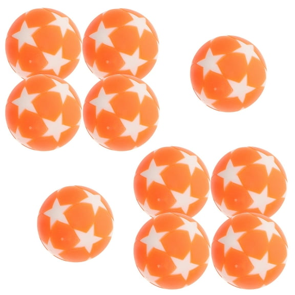 OUNONA Foosball Replacement Balls for Use Orange Plastic Desk Soccer Game Balls 10pcs