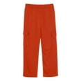 thumbnail image 4 of Kogui Girls Sweat Pants Wide Leg Girls' Sweatpants Casual Baggy Joggers Kids Athletic Pants Size 12-13 (Brick Red,12-13 Years), 4 of 6
