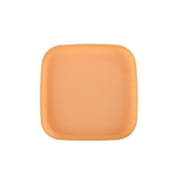 Your Zone 24-Piece Plastic Square Dinnerware Set for Kids, 4 Divided Trays, Plates, Bowls, Cups, Forks and Spoons, Cream/Orange/Green/Blue