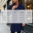 thumbnail image 3 of Mifsaly Mens Warm Trench Coats Mid Length Notched Lapel Pea Coat Double Breasted Fall Winter Going Out Business Casual Outfits with Pockets, 3 of 7