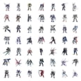thumbnail image 4 of Pegatinas Mechas Warriors, vinilo impermeable, estilo anime, 55 unidades, 4 of 4