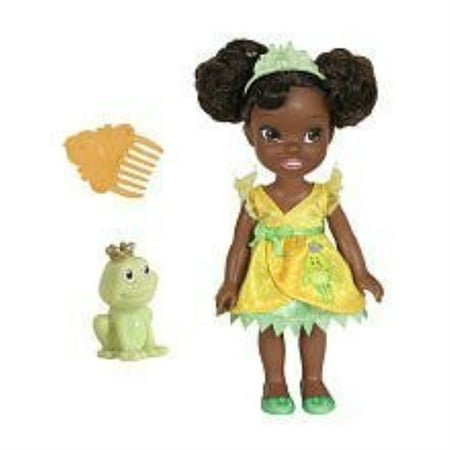 Disney Princess, My First Princess Exclusive Toddler Doll, Petite Tiana (Green Dress) & Frog, 6 Inch