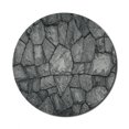 thumbnail image 1 of Grey Mouse Pad for Computers, Stone Wall Texture Image Rough Rusty Blocks Obsolete Structure Antique Grunge Weathered, Round Non-Slip Thick Rubber Modern Gaming Mousepad, 8" Round, Grey, by Ambesonne, 1 of 2