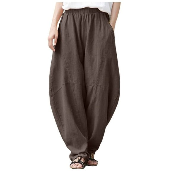 Summer Pants for Women Casual Fall Pants for Women Lightweight Cargo Petite Ladies Thermal Sports Short Damaged Trousers Business Casual Maternity Clothes Coffee XL