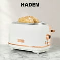 thumbnail image 6 of Haden Heritage 2 Slice Wide Slot Stainless Steel Toaster, Ivory & Copper, 6 of 9