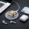 thumbnail image 4 of Dteck Shockproof Case for AirPods 2 & 1, Compatible Wireless Charging, Hybrid Rugged Full Body Hard Shell Case with Metal Keychain, Front LED Visible, Gold, 4 of 7