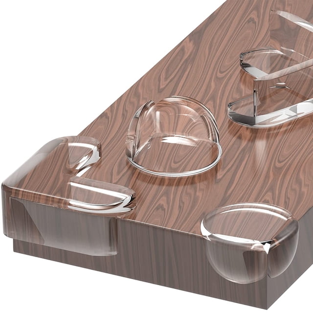 Protectores de esquinas para bebés, paquete de 8, protectores de esquinas para mesas de bebés, protectores de esquinas para muebles, paquete de 24 (forma de O × 12 + forma de L × 12)