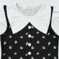 thumbnail image 5 of Little Girls Black Dress Short Sleeve Casual Cosplay Dresses w/Bag 3-8T, 5 of 6