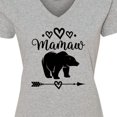 thumbnail image 4 of Inktastic Mamaw Bear Grandma Women's V-Neck T-Shirt, 4 of 5