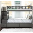 thumbnail image 5 of Bowery Hill Solid Wood Staircase Storage Bunk Twin Over Twin in Gray, 5 of 9