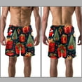 thumbnail image 3 of luoweisi Men's Beach Shorts Quick Dry Swim Trunks with Mesh Lining Merry Chrismas L, 3 of 5