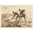 thumbnail image 2 of Jean-François Millet 14x11 Black Ornate Wood Framed Double Matted Museum Art Print Titled: The Bisters (circa 1855-1856), 2 of 5