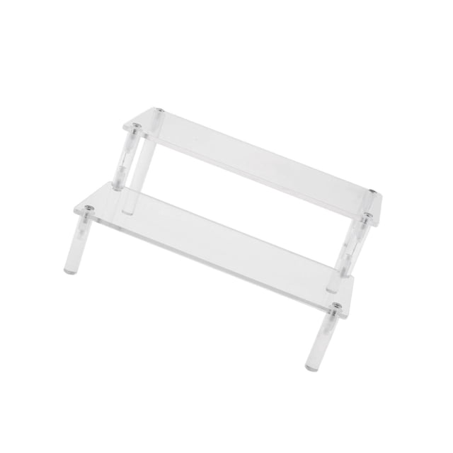 pitrice Acrylic Display Stand Riser for Jewelry Models stand peanuts Toys board with Storage, Stand (Color : 2 Tiers Widh 30x20cm