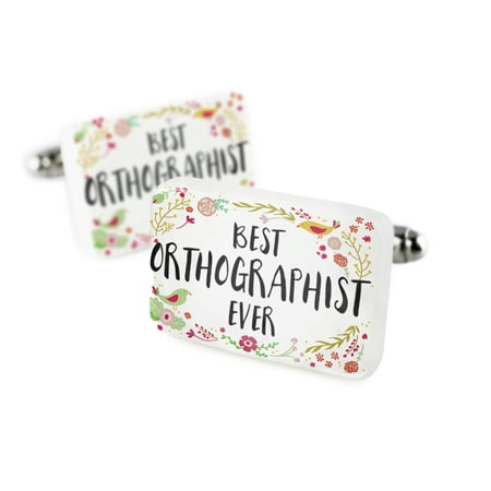 Cufflinks Happy Floral Border Orthographist Porcelain Ceramic NEONBLOND